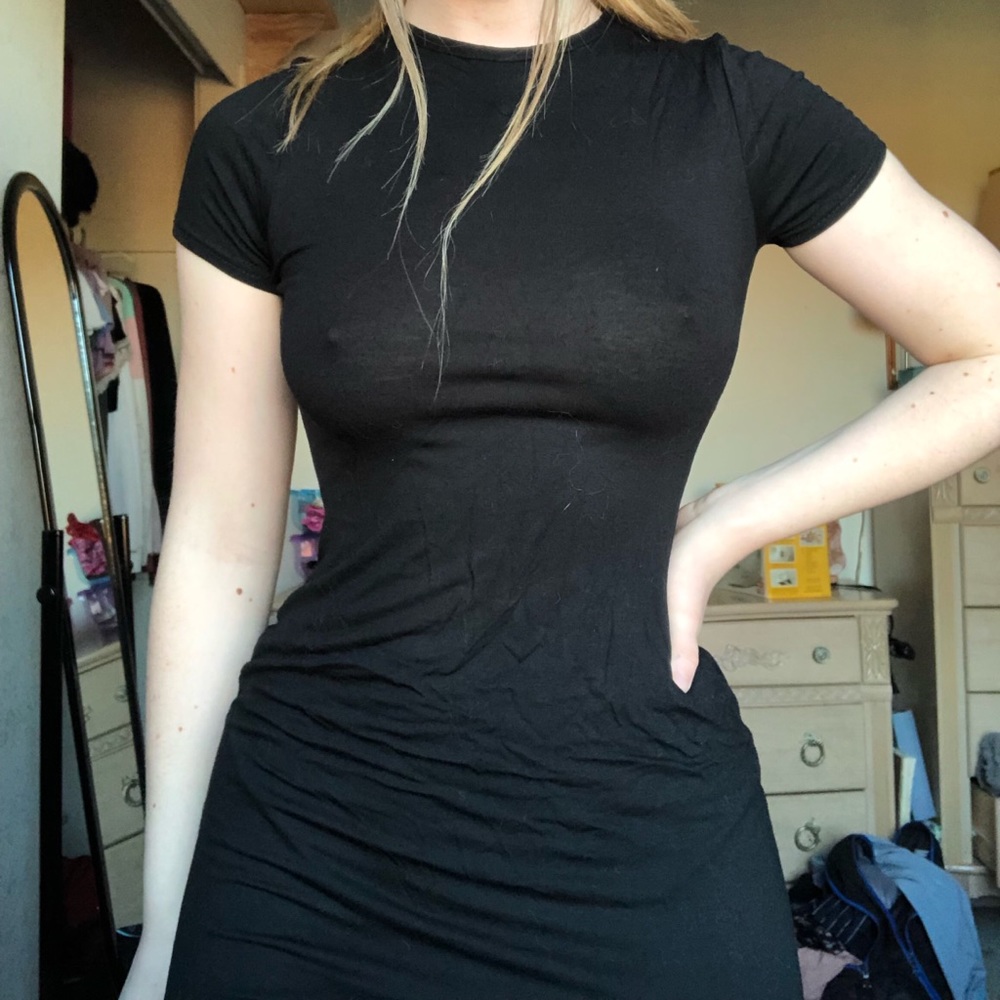 Boohoo slit leg midi dress